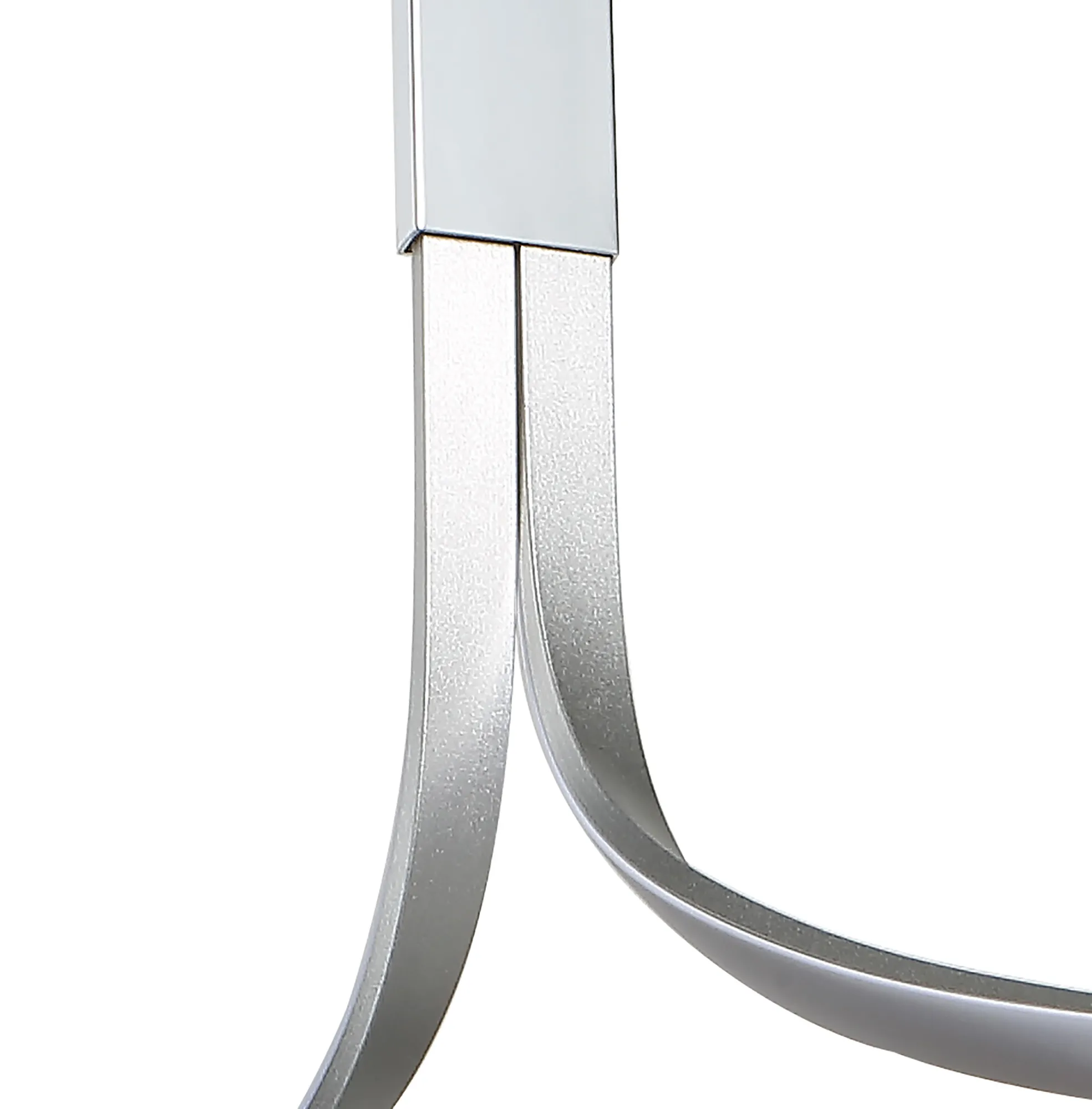 Nur XL 50W LED Dimmable Rectangular Semi Flush Silver M5820  Mantra Nur Silver XL